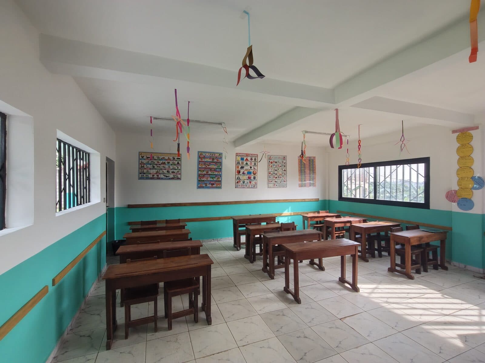classroom in the morning