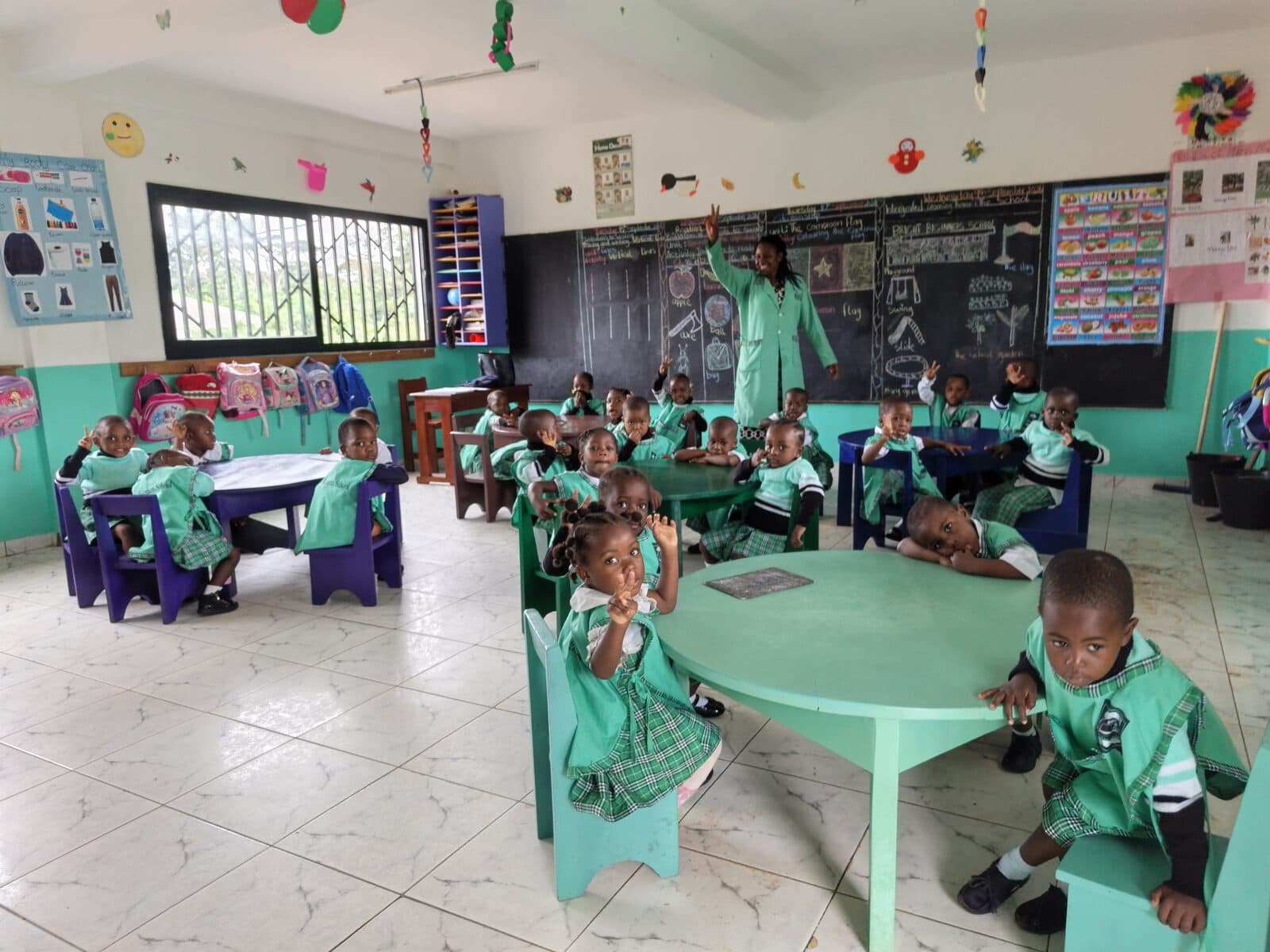 A lesson in the Nursery classroom