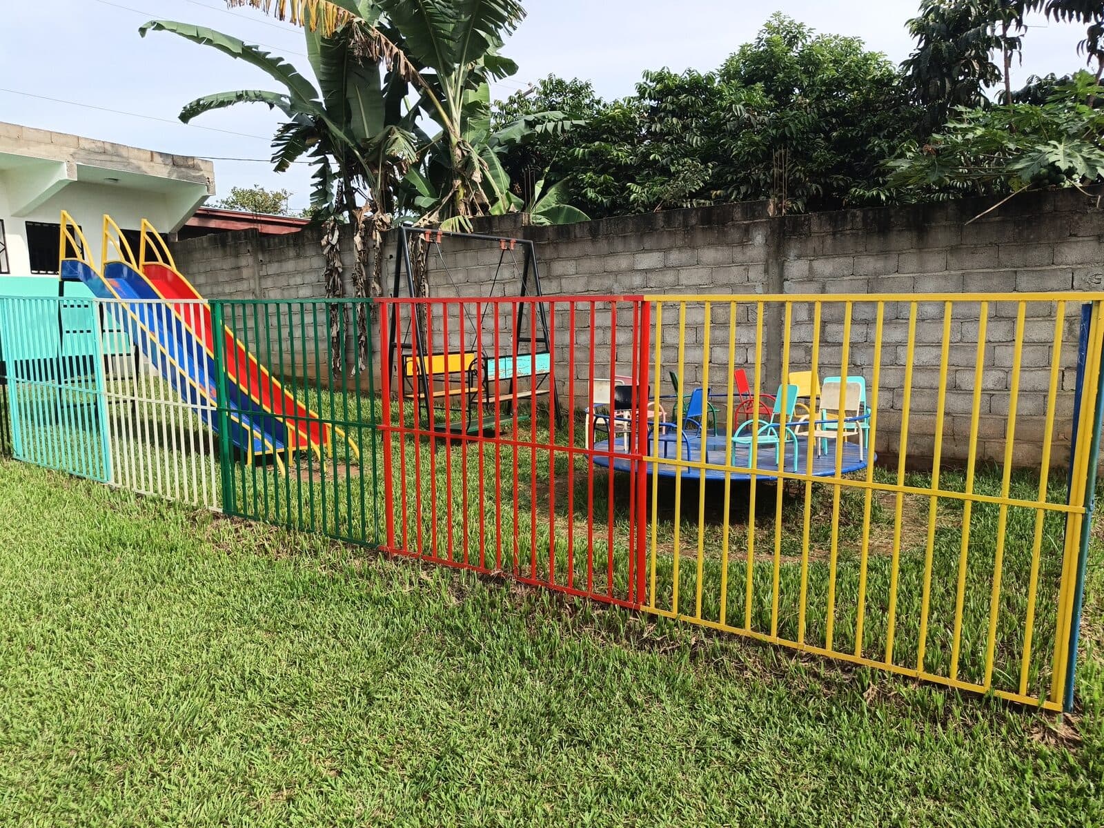 The playground beside the lawn